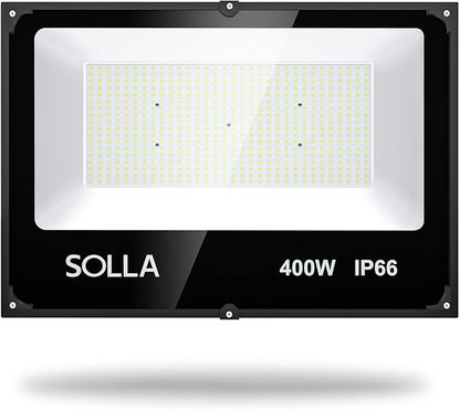 400W LED Flood Light Outdoor, 40000LM 6000K Daylight White 110-265V, 2400W Equivalent Super Bright FloodLight, IP66 Waterproof Commercial Lighting for Sports Fields, Counts, Arena, Stadium