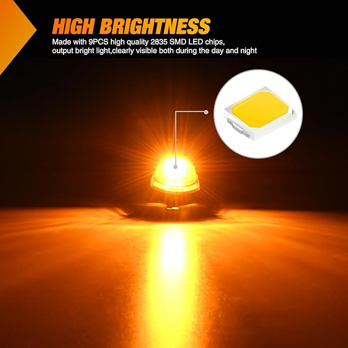 Nilight LED Cab Marker Lights Roof Running Light 5 PCS 9 LED Smoke Lens Amber Cab Clearance Light Compatible with 2017 2018 2019 2020 2021 Ford F250 F350 F450 F550 Super Duty Pickup Trucks