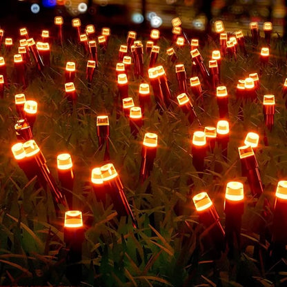 New Upgraded Solar Halloween String Lights Outdoor Waterproof, Solar & USB Rechargeable 19 Modes 2 Pack Total 144FT 400 LED Orange Halloween Lights for Yard Patio Garden Christmas Decorations, Orange