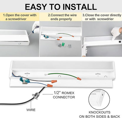 Ansen 4Packs of Under Cabinet Lighting Hardwired, 12IN 10W 666LM, Dimmable Led Light for Kitchen/Bar/Closet, CRI>92, R9>90, 5 Color Temperature, 2700K-5000K(Warm White, Cool White, Daylight)