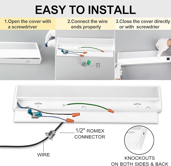 Ansen 4Packs of Under Cabinet Lighting Hardwired, 18IN 15W 998LM, Dimmable Led Light for Kitchen/Bar/Closet, CRI>92, R9>90, 5 Color Temperature, 2700K-5000K(Warm White, Cool White, Daylight)