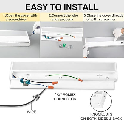 Ansen 4Packs of Under Cabinet Lighting Hardwired, 18IN 15W 998LM, Dimmable Led Light for Kitchen/Bar/Closet, CRI>92, R9>90, 5 Color Temperature, 2700K-5000K(Warm White, Cool White, Daylight)