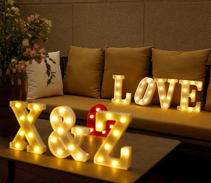 Small Led Marquee Letters, Light Up Letters, 8.58 Inch Led Letter Lights, Battery Powered Lighted Sign for Table, Party, Birthday, Christmas Decor (Letter Z)