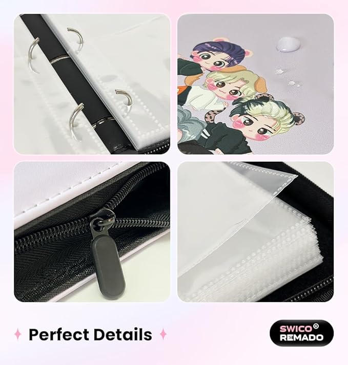 Cute Photocard Binder 400 Pockets Photocard Holder Book with Sleeves Photo Album for Lomo Cards