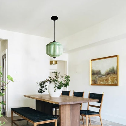Antique Black Milk Glass Ceiling Light Fixture - 9.8 Inch Vintage Semi Flush Mount Pendant Light for Kitchen, Hallway, Bedroom, Dining Room