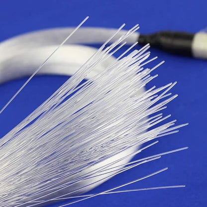 AZIMOM PMMA Plastic 50pcs*0.04in*6.5ft Fiber Optic Cable Strands End Glow Roll Bunch Fiber String for Star Sky Roof Ceiling Decoration All Kind LED Light Engine Driver