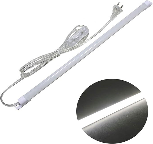 STBTECH 110V LED Under Cabinet Lighting,17inch LED Strip Light Bar with 6ft Power Cord,Magnetic Installation,Super Slim Counter Light,Reading Desk Lamp for Kitchen/Work Table.(White 6000K)