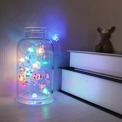GUOCHENG 6.56ft 20 LED Music Note String Lights, Battery Operated Warm White Music Decorative Fairy Lights, Musical DIY Gift for Music Lover(4Colors)