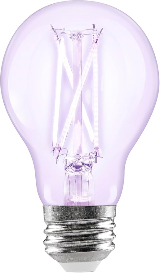 Sylvania Black Light LED Light Bulb, 7W, A19, Medium Base, Clear - 1 Pack (42560)