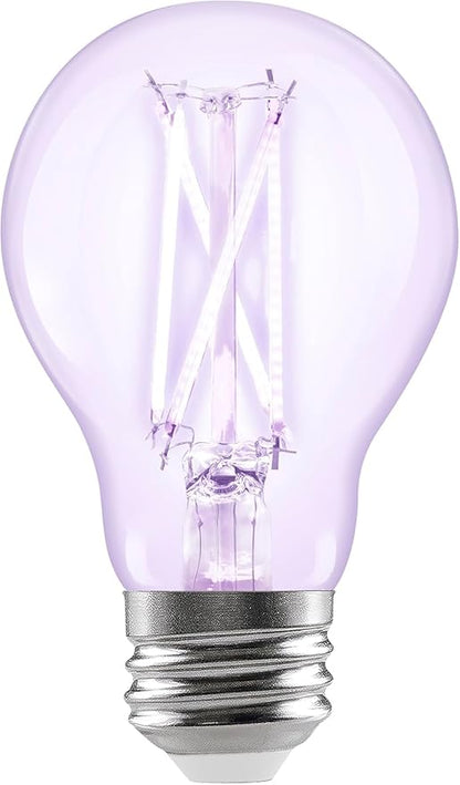 Sylvania Black Light LED Light Bulb, 7W, A19, Medium Base, Clear - 1 Pack (42560)