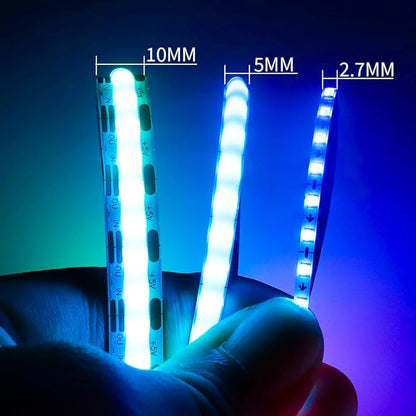 160LEDs/m 3.2FT WS2812B WS2812 LED Strip,10mm Width Individually Addressable Dream Color Flexible Smart Light Tape for Bedroom,Kitchen,Stage,TV Backlight,DC5V