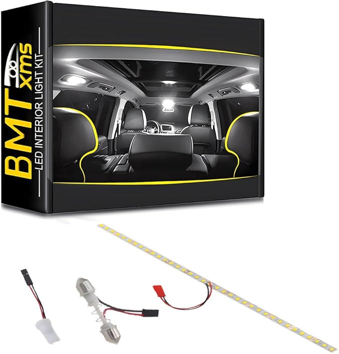 BMTxms LED Strip Light for Car Interior，40" 2835 SMD LED Trunk Light Super Bright White Universal Fit for Car Trunk Cargo Area