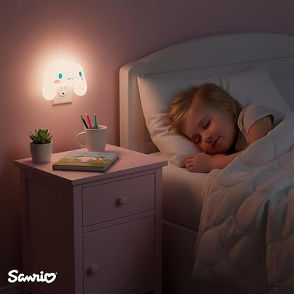 Ukonic Sanrio Cinnamoroll Face Plug-in Nightlight, LED Mood Light