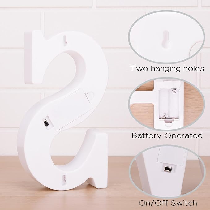 Small Led Marquee Letters, Light Up Letters, 8.58 Inch Led Letter Lights, Battery Powered Lighted Sign for Table, Party, Birthday, Christmas Decor (Letter S)