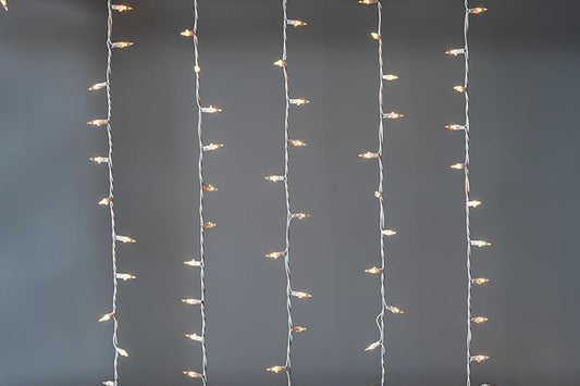 Brite Star 300 Lt String to String Lights, Clear, White Wire