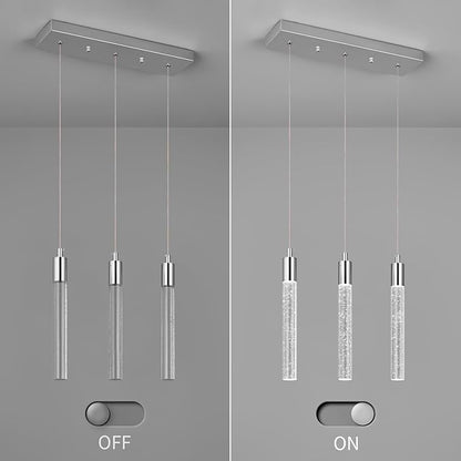 Kitchen Island Lighting Modern Light Fixture Kitchen Island Pendant Light Dimmable LED Chrome Mini Pendant Lighting Dinning Room Living Room Chrome Pendant Lights（3-Light）