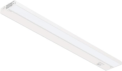 Getinlight 24-inch 3 Color Levels LED Under Cabinet Lighting, Hardwired or Plugged-in, Selectable White 2700K/3000K/4000K, Dimmable, White Finished, IN-0210-3