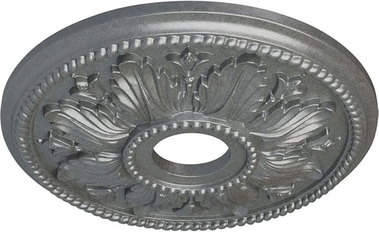Ekena Millwork CM18ED1PLS Edinburgh Ceiling Medallion, Platinum