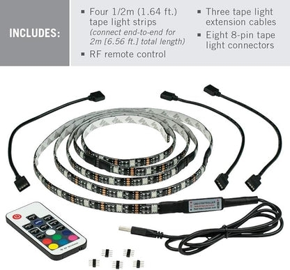 Armacost Lighting LED Lights Tape Light Kit with Remote. Use in 1A or More USB Port. 422100