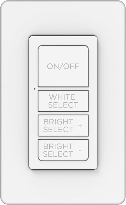 Enbrighten One-Touch Sync Remote Control, Add-on Light Switch for Under Cabinet Lights, Wireless Remote, ON/Off, Dimmable, Color Select Soft White to Bright Daylight, Cabinet Lighting Remote, 81795