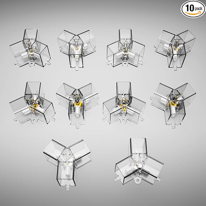 Hexagon Garage Lights Y Connectors 10 Pack, Exclusively Compatible Brand Hexagon LED Lights