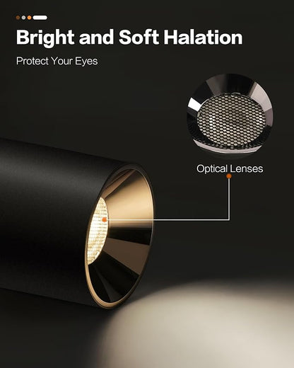 OKELI Modern LED Ceiling Light Fixture Flush Mount COB 20W 4000K Cylinder Ceiling Lights, Dimmable Hallway Lighting Fixtures Ceiling Lamps for Living Room Bedroom Kitchen