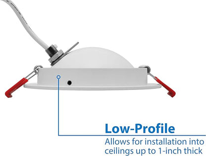 DGF 4-inch White Selectable Canless Floating Gimbal LED Recessed Downlight (DGF43120SRDWH)