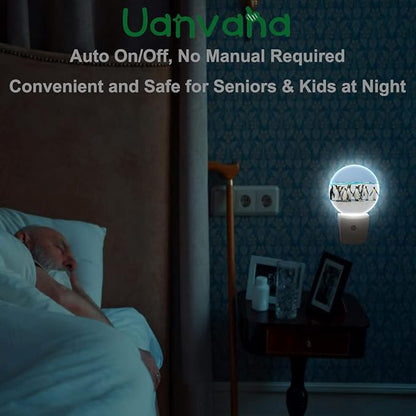King Penguins Nightlight Antarctic Penguin Cute Animal LED Dusk to Dawn Plug-in Nightlight Auto Sensor for Bedroom Bathroom Hallway Living Room