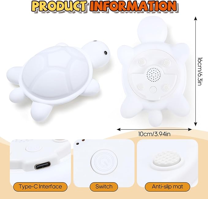 Turtle Night Light for Kids, 7 Color Changing & Touch Control, Rechargeable USB Silicone Squishy LED Lamp for Breastfeeding, Baby Toddler Sleep, Nursery Kids Bedside, Ideal Gift for Boys Girls