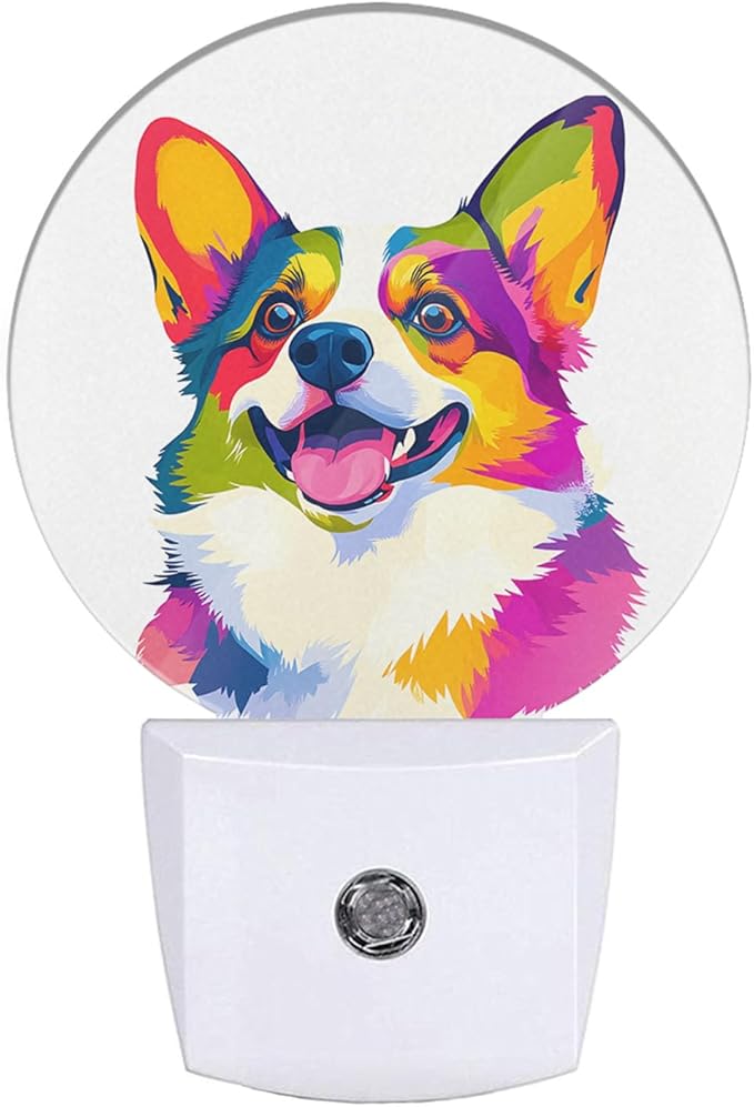 EKOBLA Cute Puppy Dog Plug-in Night Light, Adorable Animal LED Nightlight with Dusk to Dawn Auto Sensor for Bathroom, Hallway, Kitchen & Home Decor
