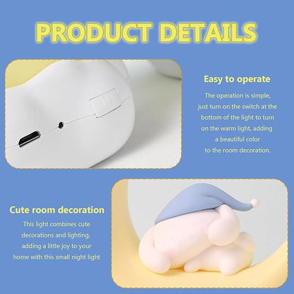iFCOW Cute Anime Character LED Night Light for Room Desk Shelf Ornament Bedside Lamp for Teen Gifts