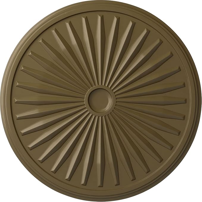 Ekena Millwork CM33LEMMF Leandros Ceiling Medallion, Mississippi Mud, 33 1/8"OD x 3 1/2"ID x 1 3/8"P