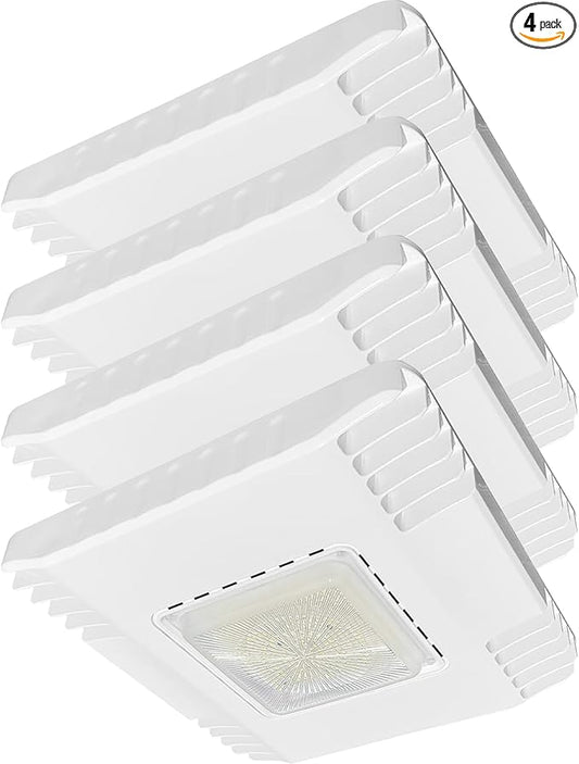 150W LED Canopy Light, 21000LM 5700K, Surface Mount LED Gas Station Ceiling Light, IP65 Outdoor Rated [600W HID/HPS Equiv.], High Bay Parking Garage Lighting, AC 90-277V, UL Listed (4 Pack)