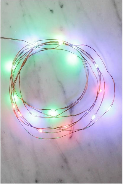 Kikkerland String Lights, Battery Operated, Multicolor