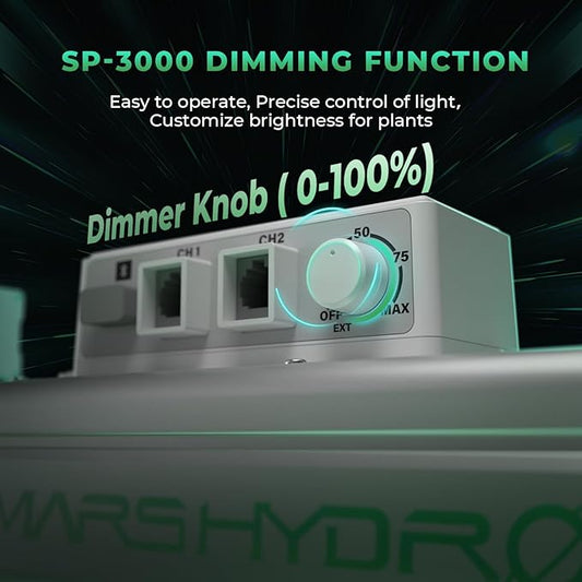 MARS HYDRO SP3000 2x4 Grow Lights for Indoor Plants,Greenhouse Lights,Full Spectrum,Dimmable,Remote WiFi App Control,Daisy Chain Light for Greenhouse Farming Seedling Veg and Bloom for 4x2 Grow Tent
