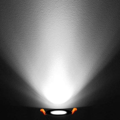 inShareplus 2 Inch LED Downlight, 3W Recessed Lighting 220LM COB Dimmable, 5000K Daylight White, CRI80, Black Trim, Ceiling Lights with LED Driver, 20 Pack