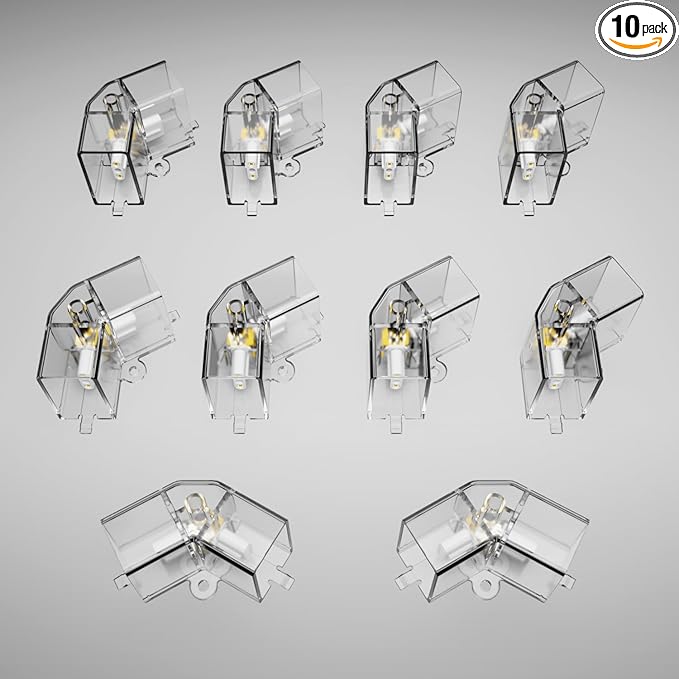 Hexagon Garage Lights V Connectors 10 Pack, Exclusively Compatible Brand Hexagon LED Lights