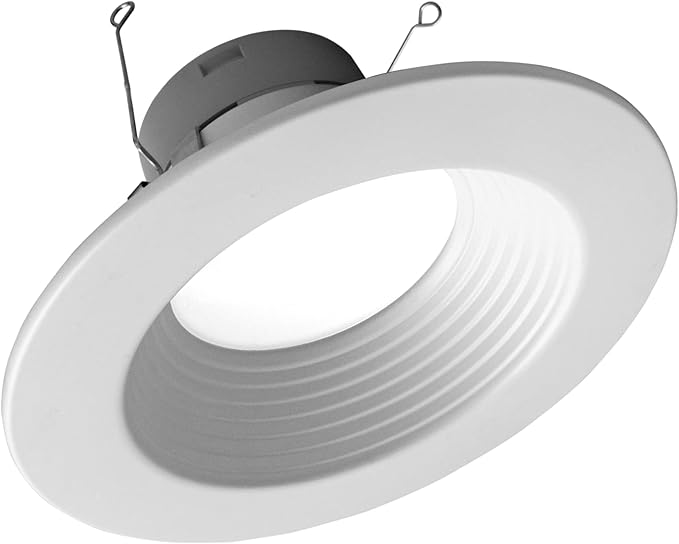 NICOR DLR566091203KWHBF DLR56(v6) 5/6-inch White 900 Lumen 3000K Recessed LED Downlight with Baffle