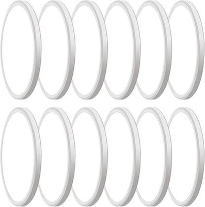 Modern 28W 3200lm LED Flush Mount Ceiling Light, 12in Slim 5000K Daylight Light for Basement, Kitchen, Living Room, Office, Garage (12 Pack - White)