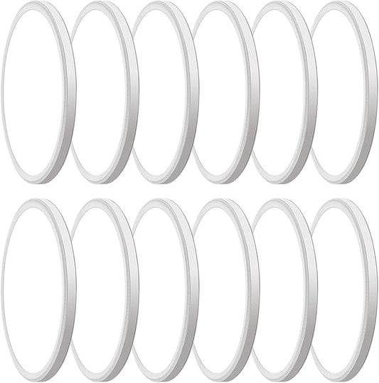 Modern 28W 3200lm LED Flush Mount Ceiling Light, 12in Slim 5000K Daylight Light for Basement, Kitchen, Living Room, Office, Garage (12 Pack - White)