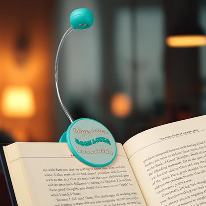 WITHit Clip On Book Light – Dimmable LED Reading Light for Books and eBooks, Reduced Glare, Portable, Cute Bookmark Light for Kids & Adults, Batteries Included (Book Lovers, Quotables)