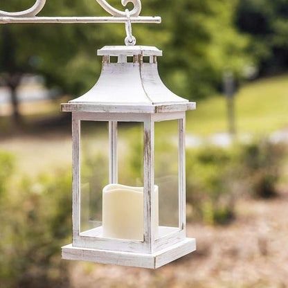 6PCS LED Decorative Lanterns, Kate Aspen White/Ivory Vintage Rustic Home Décor Lantern Tabel Centerpiece for Wedding, Bridal Shower, Anniversary Party - Hampton