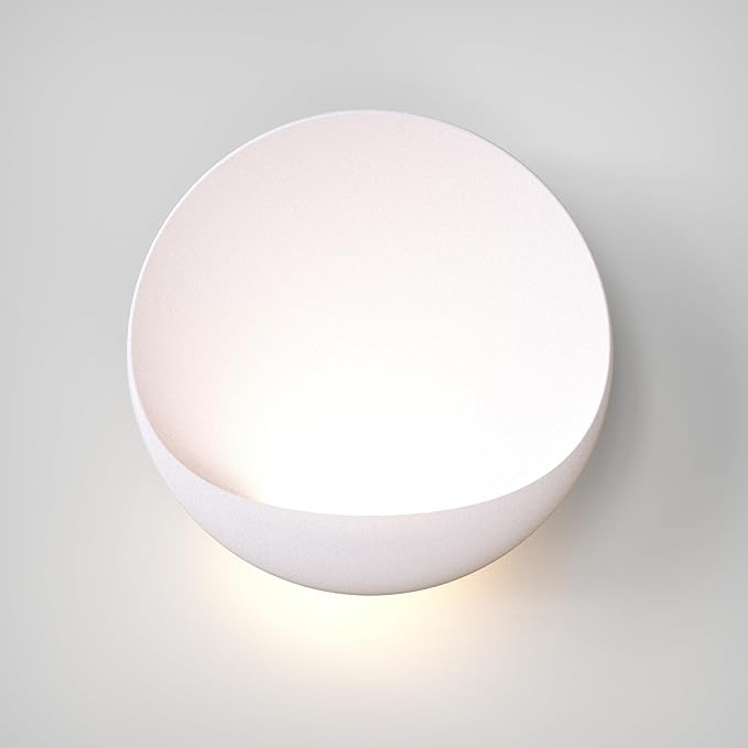 Hyunbae Modern LED Wall Sconce, 8'' Round Wall Lights Outdoor Hardwired Up and Down Wall Mount Light for House,Patio,Porch,Hallway Corridor Light Fixture, Outdoor Wall Lighting 3000K Warm White