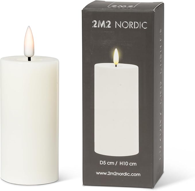 Abbott Collection Wax LED Flameless Pillar Candle - Sand (2x4 H)
