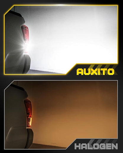 AUXITO Latest 921 912 LED Bulb Reverse Light, 600% Brighter CANBUS Error Free 912 921 led backup light bulbs, Super Bright T15 906 922 W16W LED Bulb for Back Up Tail Light, Pack of 2