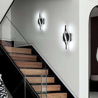 DELIPOP Modern Wall Sconces, Spiral LED Wall Sconce Lighting, 6500K Cool White Wall Light for Bedroom, Bathroom, Living Room, Hallway