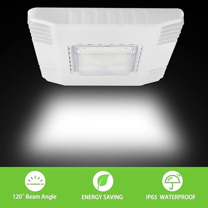 150W LED Canopy Light, 21000LM Gas Station & Parking Garage Lighting, 5700K Surface Mount Canopy Fixture, 100-277V, IP65 Waterproof, UL Listed, 500W HID Equivalent