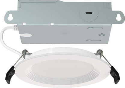 RAB Lighting WFRL-Field-Adjustable Edge-Lit LED Downlight-Canless Wafer Design-Black/White Trim-5CCT Selectable 2700K-5000K-90 CRI-Wet Rated/Dimmable for Modern Ceilings (WFR34-4B/BP - 12 Pack)