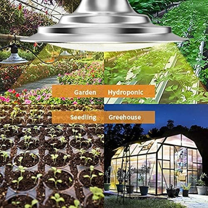 Outdoor LED Grow Lights for Greenhouse 12-Light Waterproof String Grow Light, Full Spectrum LED Plant Grow Light Lamp, Waterproof Greenhouse Grow Lights for Seedling, Veg, Flower