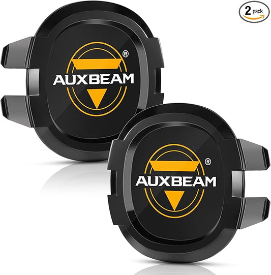 Auxbeam P4 Series Round Protective Light Covers, 4 Inch Black Offroad LED Pods Lens Cap, Dust Impact Shield & Street Compliant, Snap-On Design, 2 Packs